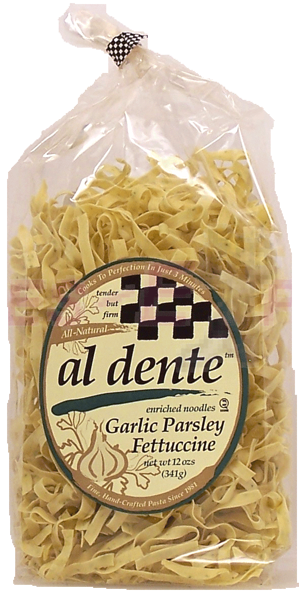 Al Dente Tender But Firm garlic parsley fettuccine pasta Full-Size Picture